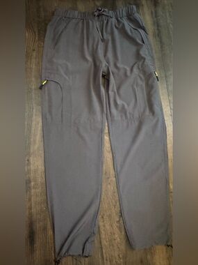 Toumett Women’s Jogger Pants L Gray Lightweight Hiking Athleisure Zip Pocket